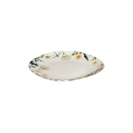 Conjunto de jantar 24 peças multicolorido/castanho/porcelana