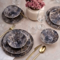 Conjunto de jantar 24 peças multicolorido/cerâmica