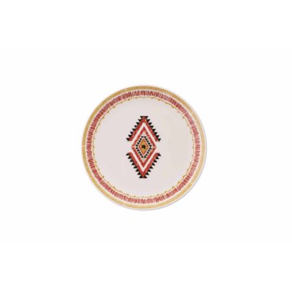 Conjunto de jantar 24 peças multicolorido/cerâmica