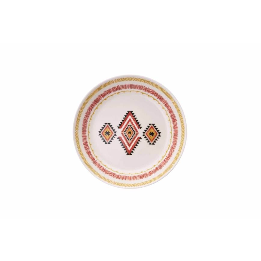 Conjunto de jantar 24 peças multicolorido/cerâmica