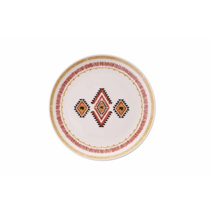 Conjunto de jantar 24 peças multicolorido/cerâmica