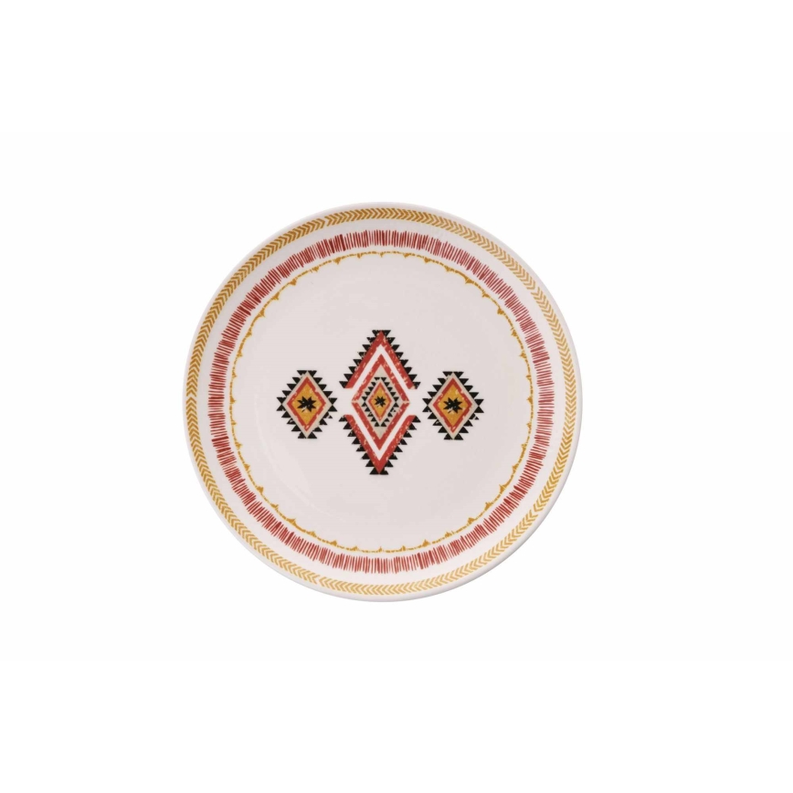 Conjunto de jantar 24 peças multicolorido/cerâmica