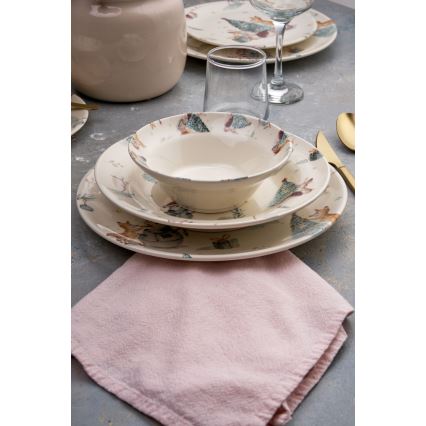 Conjunto de jantar 24 peças multicolorido/cerâmica
