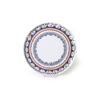 Conjunto de jantar 24 peças multicolorido/grés