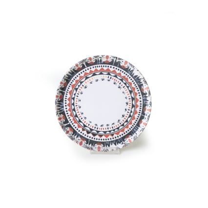 Conjunto de jantar 24 peças multicolorido/grés