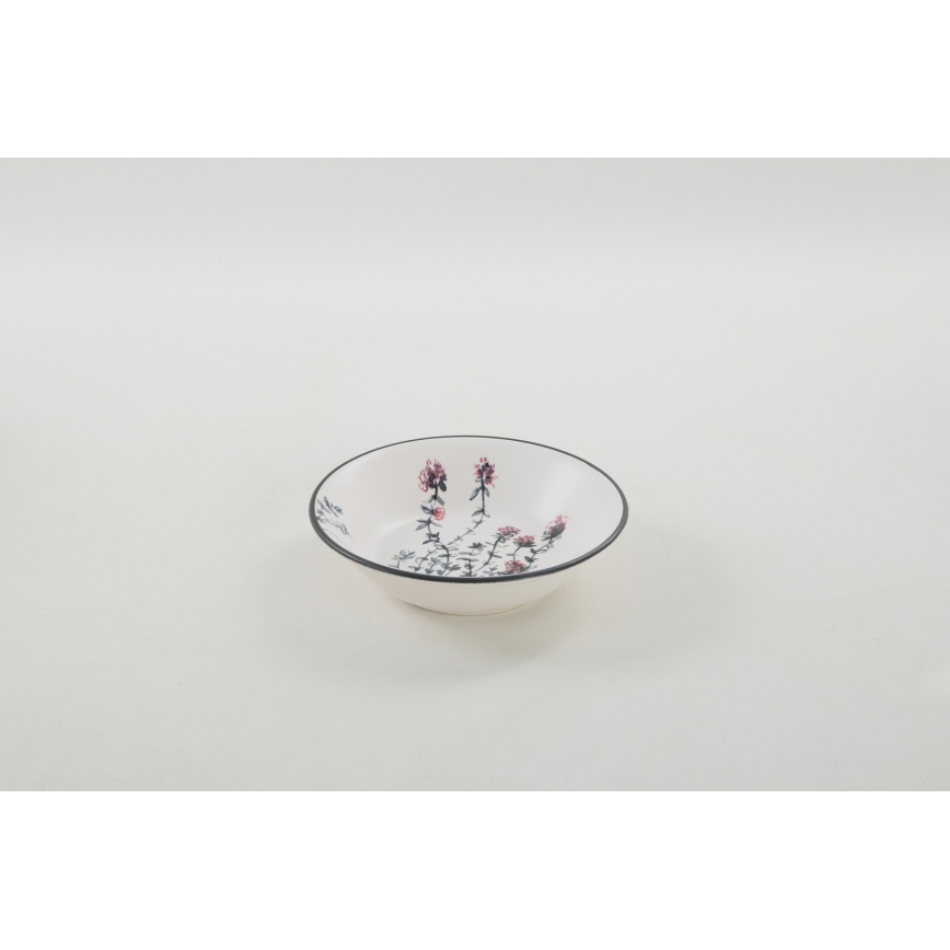 Conjunto de jantar 24 peças multicolorido/grés