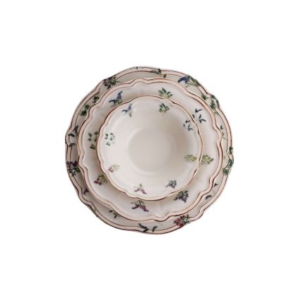 Conjunto de jantar 24 peças multicolorido/porcelana