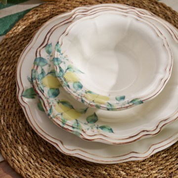 Conjunto de jantar 24 peças multicolorido/porcelana