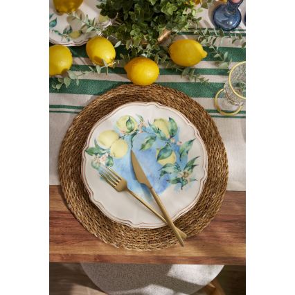 Conjunto de jantar 24 peças multicolorido/porcelana