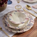 Conjunto de jantar 24 peças multicolorido/porcelana