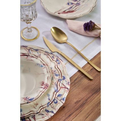 Conjunto de jantar 24 peças multicolorido/porcelana