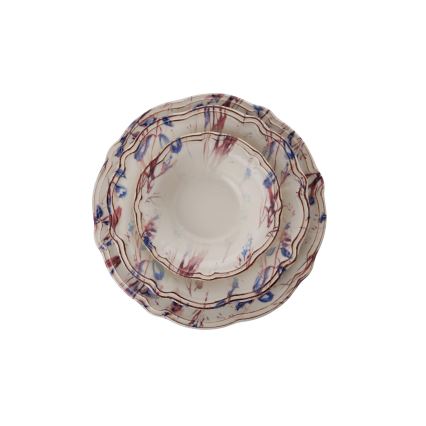 Conjunto de jantar 24 peças multicolorido/porcelana