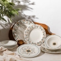 Conjunto de jantar 24 peças multicolorido/porcelana