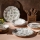 Conjunto de jantar 24 peças multicolorido/porcelana