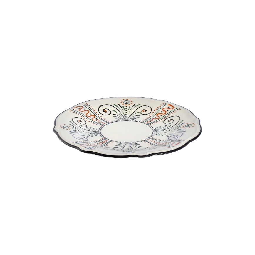 Conjunto de jantar 24 peças multicolorido/porcelana