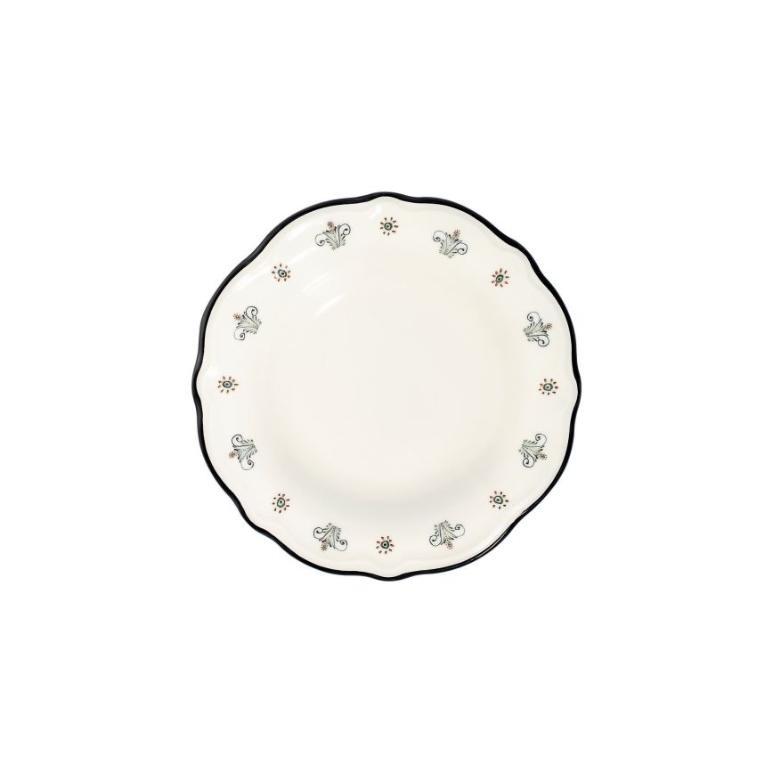 Conjunto de jantar 24 peças multicolorido/porcelana