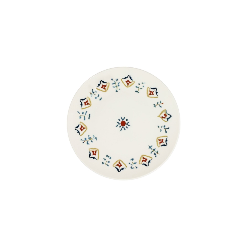 Conjunto de jantar 24 peças multicolorido/porcelana