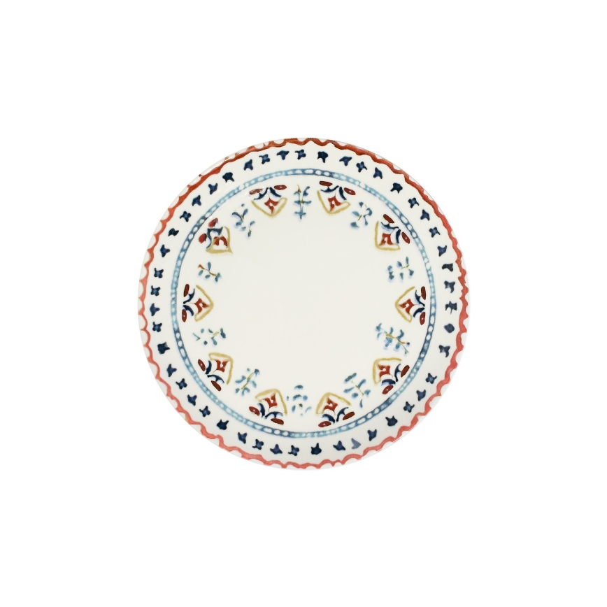 Conjunto de jantar 24 peças multicolorido/porcelana