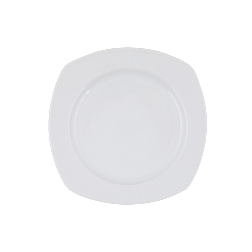 Conjunto de jantar 24 peças, porcelana branca