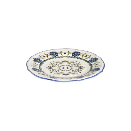 Conjunto de jantar 24 peças, porcelana, branco/azul/amarelo