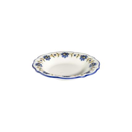 Conjunto de jantar 24 peças, porcelana, branco/azul/amarelo