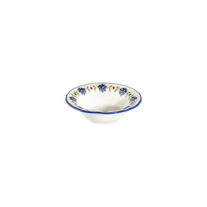 Conjunto de jantar 24 peças, porcelana, branco/azul/amarelo