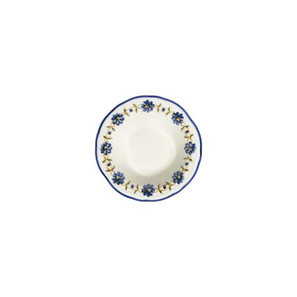 Conjunto de jantar 24 peças, porcelana, branco/azul/amarelo