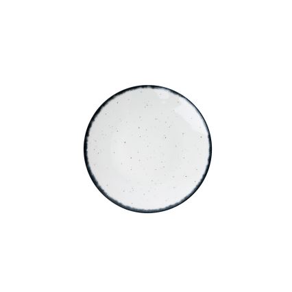 Conjunto de jantar 24 peças, porcelana, branco/preto