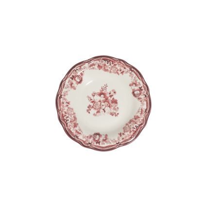 Conjunto de jantar 24 peças, porcelana, branco/rosa