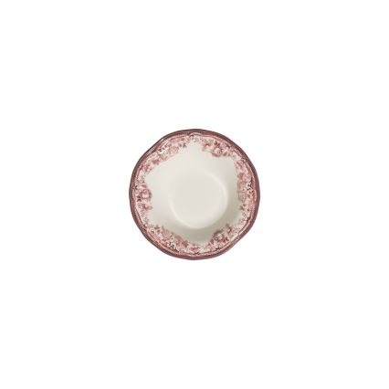 Conjunto de jantar 24 peças, porcelana, branco/rosa