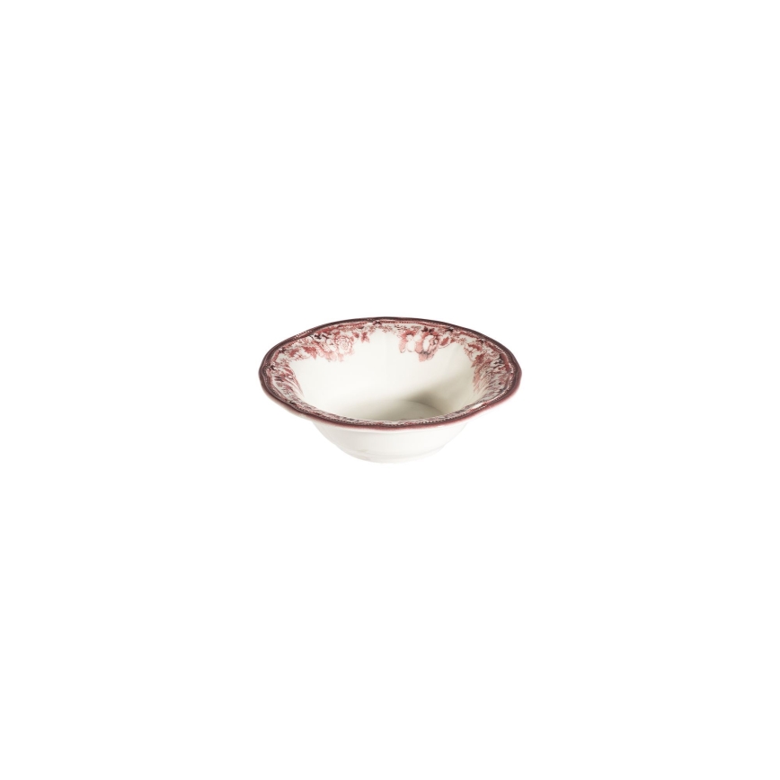 Conjunto de jantar 24 peças, porcelana, branco/rosa