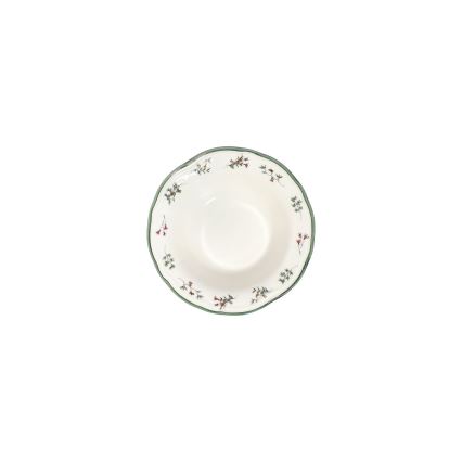 Conjunto de jantar 24 peças, porcelana, branco/verde/vermelho