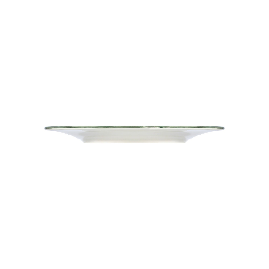 Conjunto de jantar 24 peças, porcelana, branco/verde/vermelho