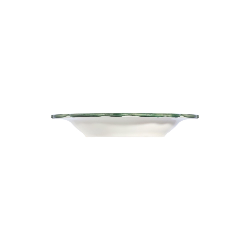 Conjunto de jantar 24 peças, porcelana, branco/verde/vermelho