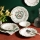 Conjunto de jantar 24 peças, porcelana multicolorida