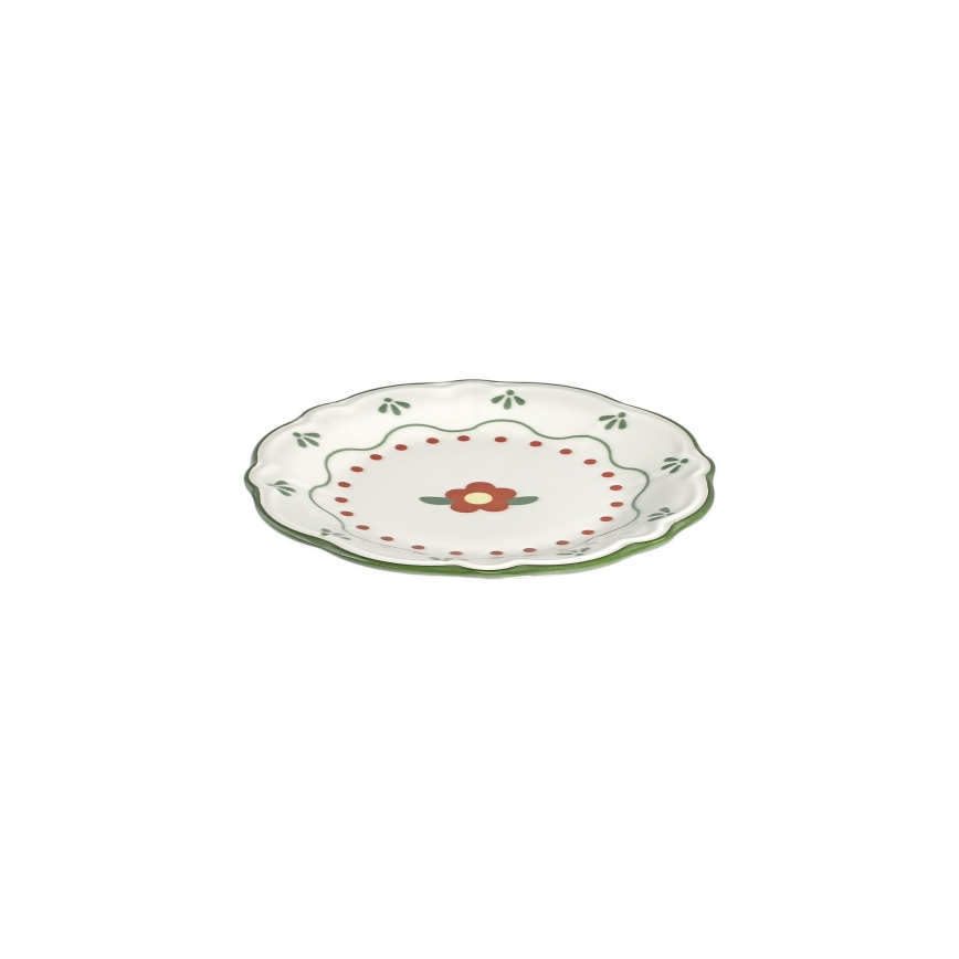 Conjunto de jantar 24 peças, porcelana multicolorida