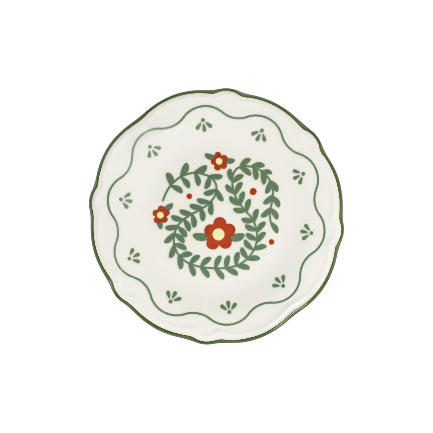Conjunto de jantar 24 peças, porcelana multicolorida