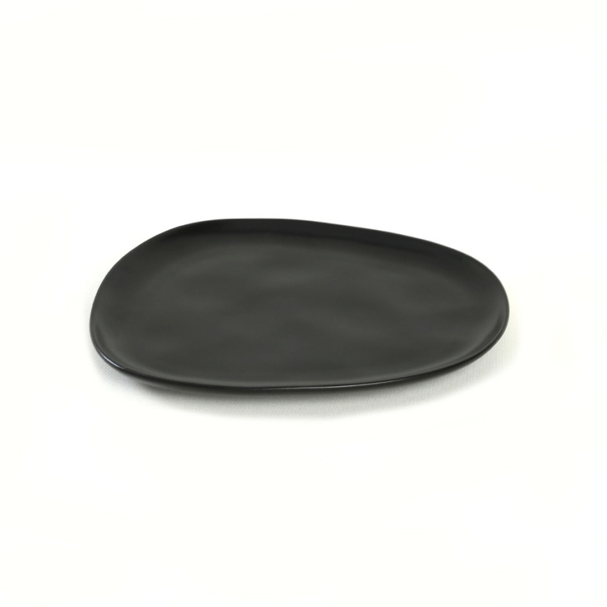 Conjunto de jantar 24 peças preto/grés