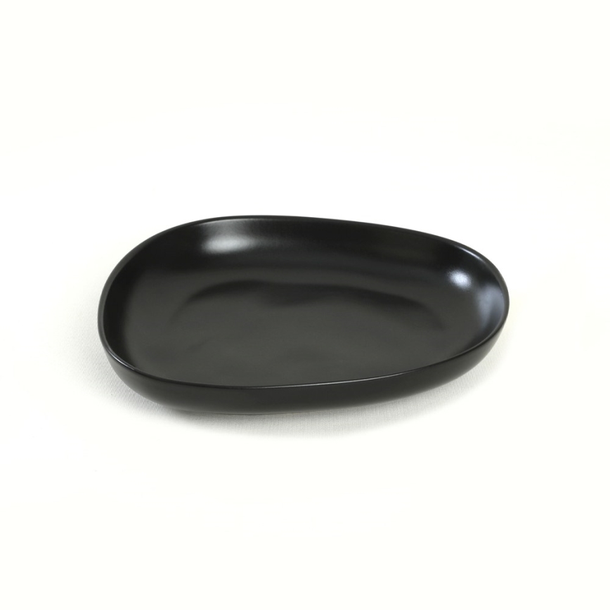 Conjunto de jantar 24 peças preto/grés