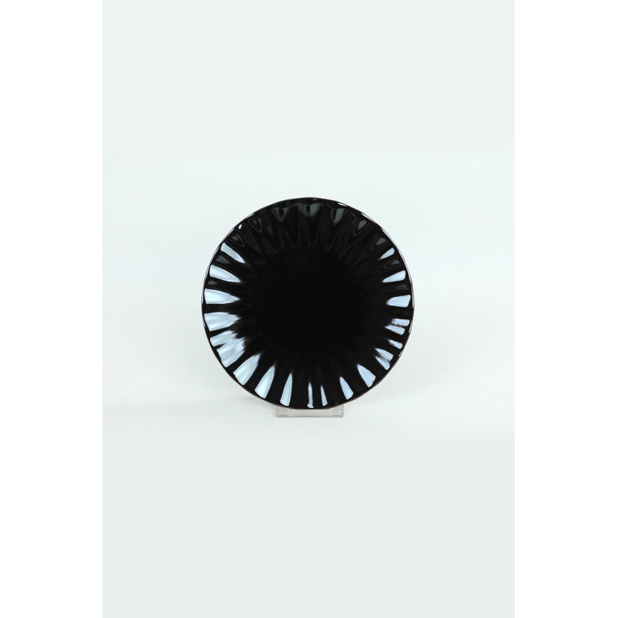 Conjunto de jantar 24 peças preto/grés