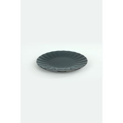 Conjunto de jantar 24 peças preto/grés