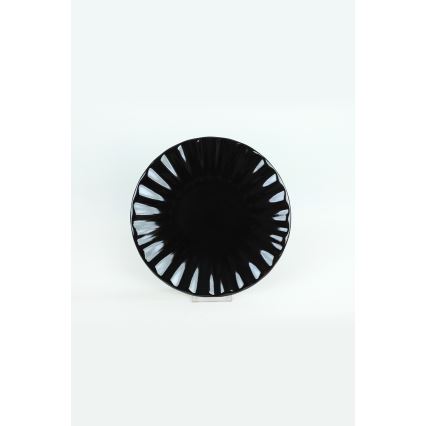 Conjunto de jantar 24 peças preto/grés