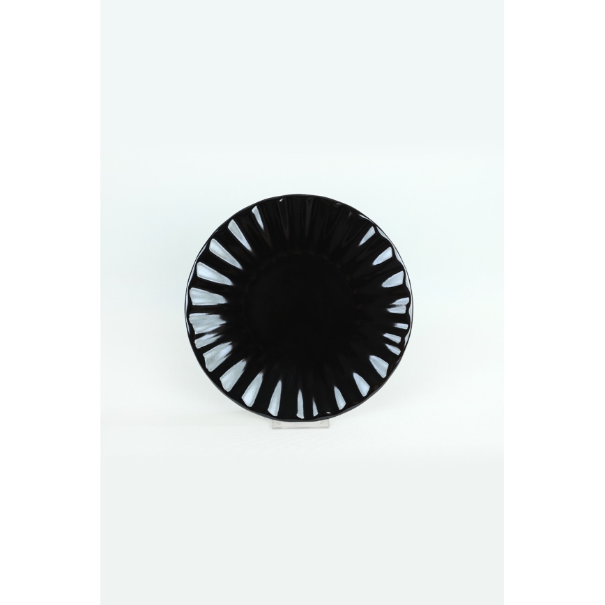 Conjunto de jantar 24 peças preto/grés