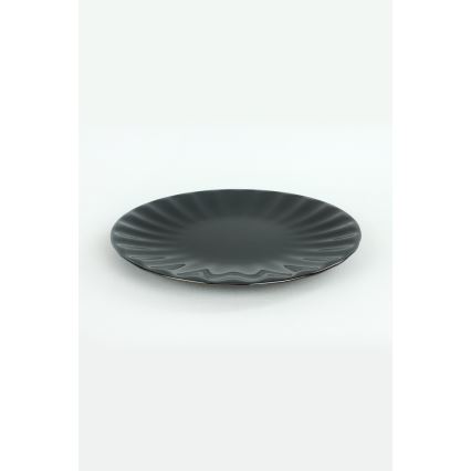 Conjunto de jantar 24 peças preto/grés