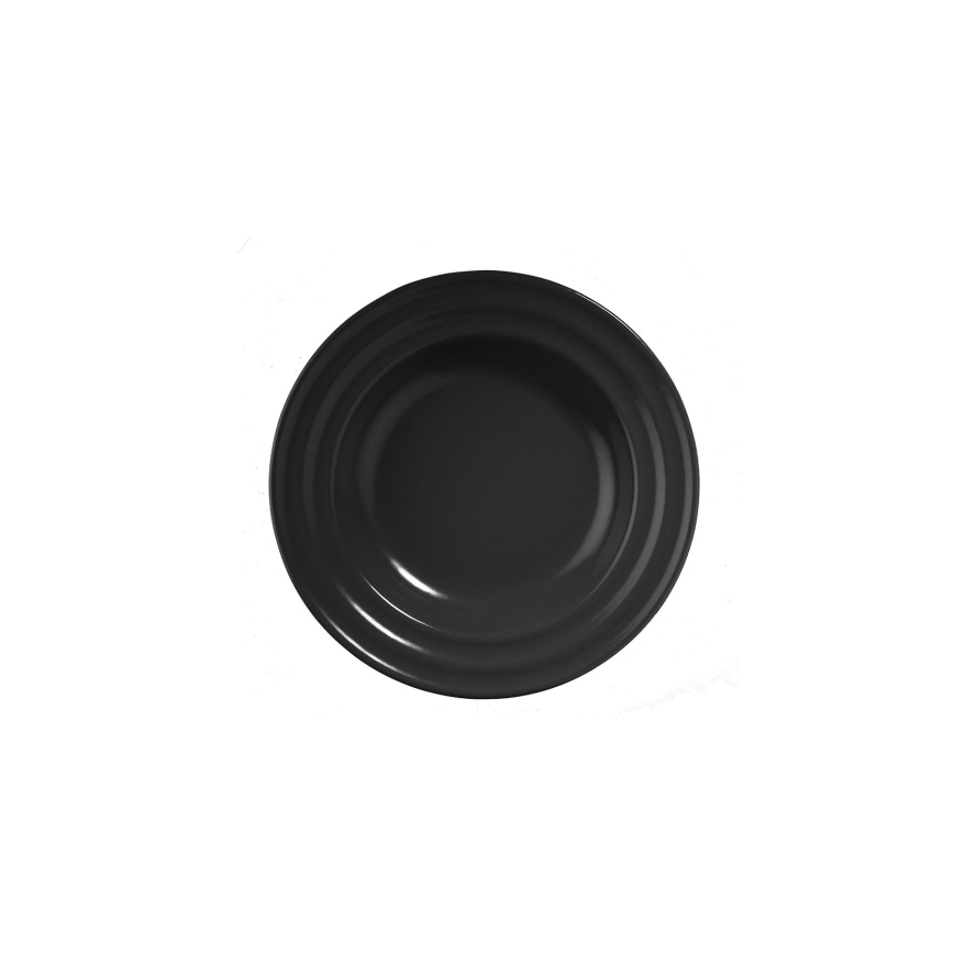 Conjunto de jantar 24 peças preto/porcelana