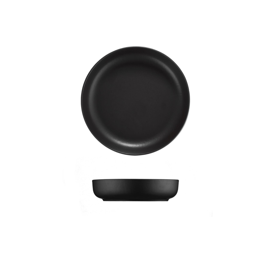 Conjunto de jantar 24 peças preto/porcelana