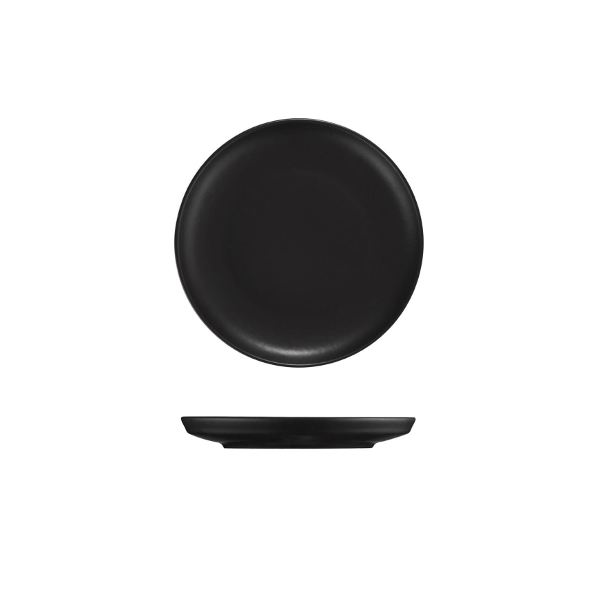 Conjunto de jantar 24 peças preto/porcelana