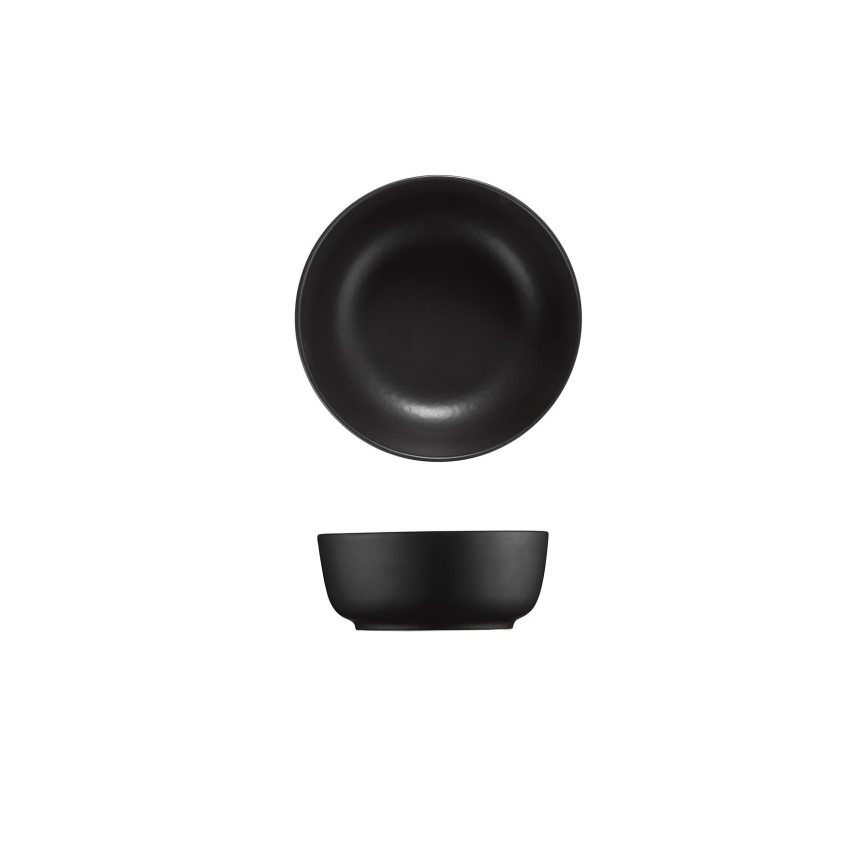 Conjunto de jantar 24 peças preto/porcelana