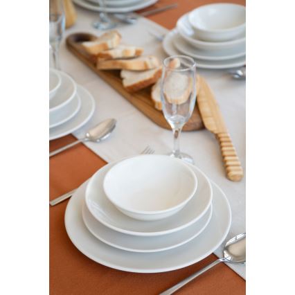 Conjunto de jantar 24 peças — porcelana branca