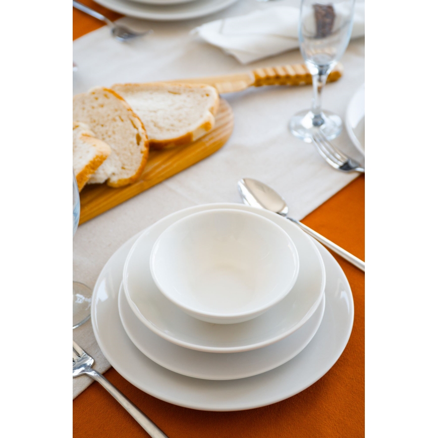 Conjunto de jantar 24 peças — porcelana branca
